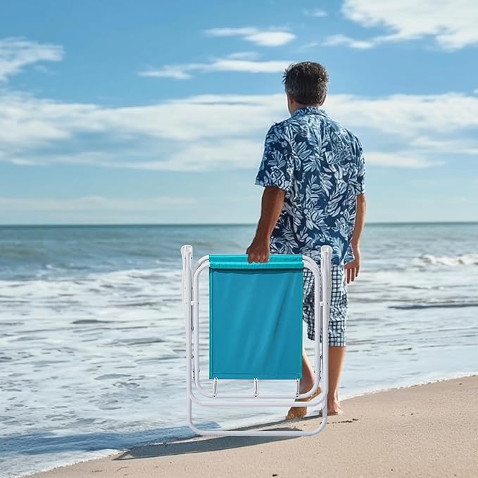 Beach Chair with UmbrellaOutdoor Folding Chair with 360°Canopy Shadefor AdultsCamping Chairs for CampingPoolFishing