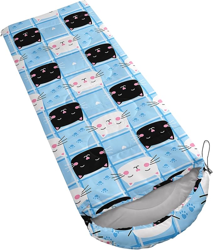 Space Astronaut Sleeping Bag for Boys KidsCute Space Rockets Lightweight Portable Compact with Compression SackMoon and Stars Clouds Camping Bag for Backpacking Travelling Outdoor Hiking