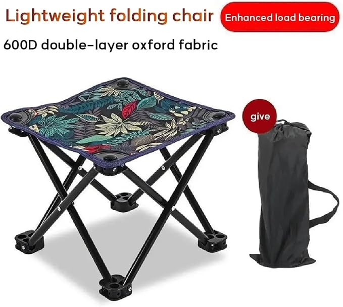 Folding Camping Stool Portable Footstool Small Lightweight 300 Lbs Weight Capacity for Outdoor Hiking Fishing