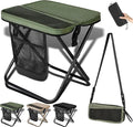 2026 New Foldable Backpack Stool for Adults - Portable Camping Stool with Sling Bag 300lbs Capacity for Camping Fishing Hiking Travel Picnic (Green)