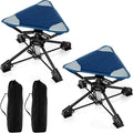 Tangkula 360°Swivel Foldable Camping Stool with Anti-Sink Feet Carrying Bag Portable Tripod Stool for Camping Fishing Hiking Gardening Beach 330 LBS Load (2 Blue)