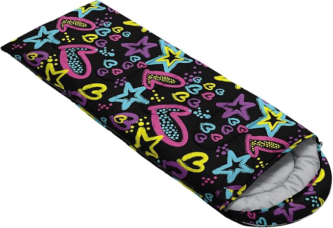 QOOMO Axolotl Cute Camping Sleeping Bags3 Season Warm &amp Cool WeatherLightweightWaterproof Sleeping Bags for Adults &amp KidsTravelingand Outdoors