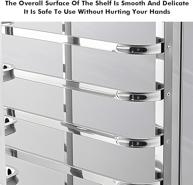 Quick Rack for Baking Pans12/15-Tier Stainless Steel Bread Pan Rack with Wheels - Heavy-Duty Baking Tray Storage for Bakeries Restaurants &amp Food Service (150x62x46cm)