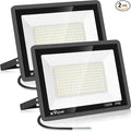 150W LED Flood Light Outdoor2 Pack 15500LM Super Bright Security LightIP66 Waterproof Floodlight5000K Daylight White LED Exterior for Basketball Court Stadium Playground