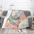 Liquid Round Soft Fleece Blanket 60 * 50 inch Soft Sofa Blanket Suitable for Sofa Camping Travel Night Cover Blanket