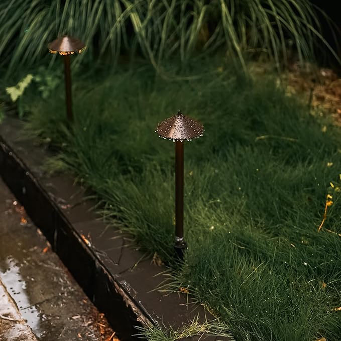 Malibu Low Voltage Pathway Lights 10W Pro Style Halogen Landscape Lighting 6Pack 2700K Warm White Path Light 12V AC Bronze Outdoor Walkway Lights for Yard Garden 8308-9103