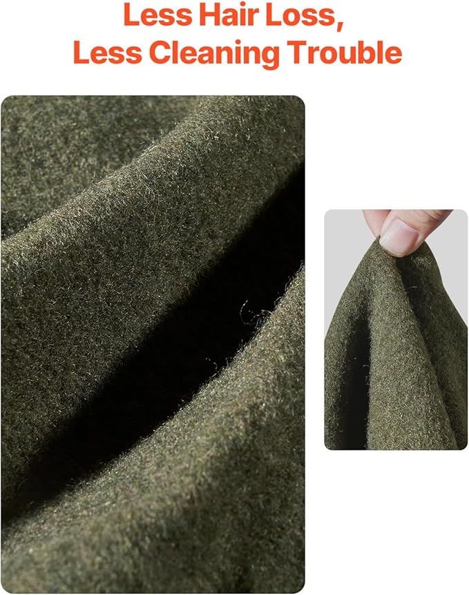VEVOR Wool Camping Blanket Large Warm Stadium Blanket Flame Retardant Great for Outdoors Picnics Hiking Sports Events Travel Car &amp Bushcraft Survival Kits 64 x 88 Army Green Wool Blank