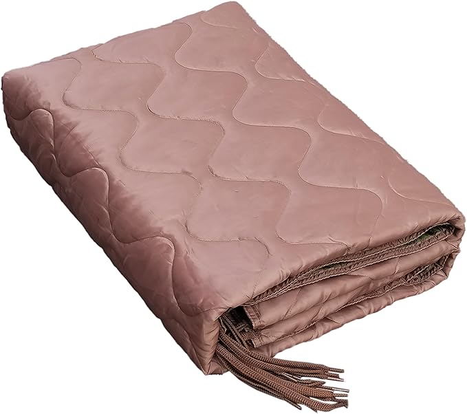 Woobie Blanket Thermal Insulated Military Poncho Liner Water-Resistant Portable Insulation for Hiking Survival with Compression Carry Bag (Od - Coyote)