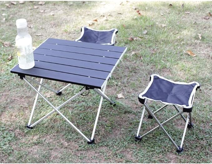 Camping Folding Table Portable Lightweight Foldable Compact Small Roll up Table Perfect for Outdoor Camping Picnic Beach Hiking Easy to Install &amp Clean