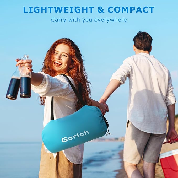 Gorich Portable Beach Tent for 3/4-5/6-7 Person with UPF 50+ UV Protection Lightweight &amp Foldable Sun Shelter with 5 Sand Bags Easy Setup Windproof Beach Umbrella Sun Shade