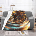 Liquid Metal Swirl Soft Fleece Blanket 60 * 50 inch Soft Sofa Blanket Suitable for Sofa Camping Travel Night Cover Blanket