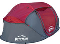 Pittman Outdoors PPI-POPUP4X Instant Set-up 4 Person Pop-up Tent with Large Mesh Window 9.02’ x 6.6’ x 3.2’ (Height) Red