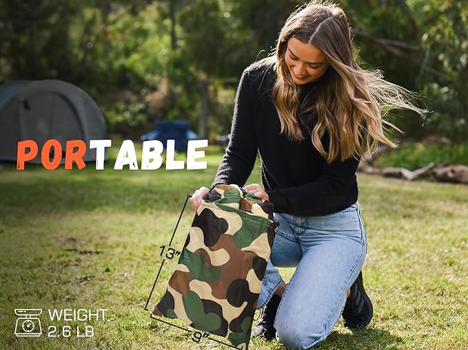 WEKAPO Inflatable Couch Air Lounger Chair - Camping &amp Beach Accessories Portable Blow up Sofa for Hiking Lawn Indoor/Outdoor Movies &amp Music Festivals. Lightweight and Easy to Set Up Air Ham