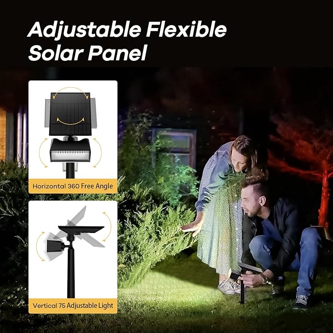 Consciot Halloween Solar Spot Lights Outdoor 360° Adjustable IP65 Waterproof Solar Lights for Garden Yard Doorway Lawn Cool White 4 Pack
