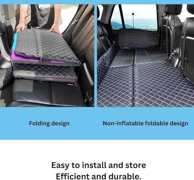 Non Inflatable Truck Bed Air Mattress for Large Truck Car Travel Camping Back Seat Extender for F150/RAM 1500/Silverado/Ranger/GMC/Tundra/Tacoma