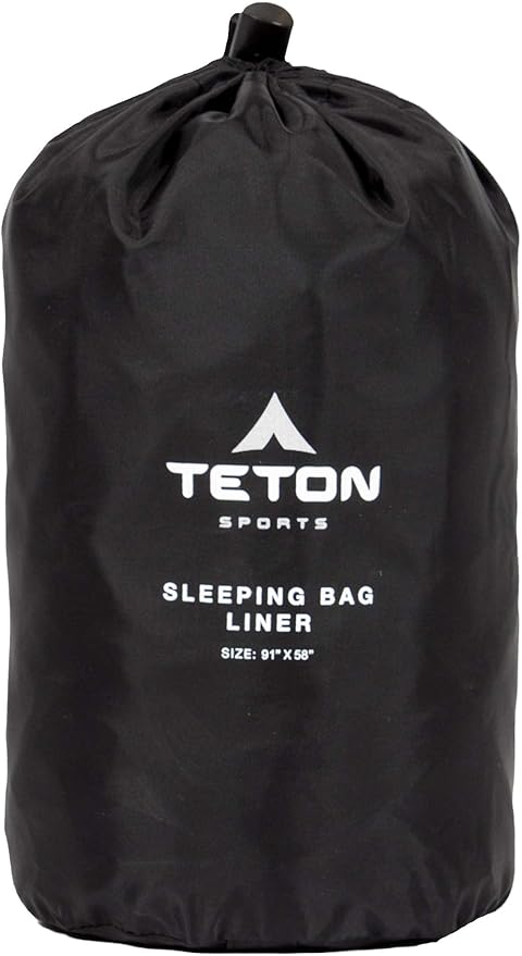 Teton Sleeping Bag Liner A Clean Sheet Set Anywhere You Go Perfect for Travel Camping and Anytime You’re Away from Home Overnight Machine Washable Travel Sheet Set for Your Sleeping Bag