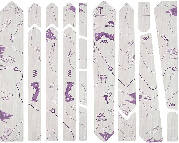 Bike Frame Protection Kit - 18-Piece Clear Film for Gravel &amp Road - Ultra-Light 200µm PVC Scratch-Resistant Easy DIY Install