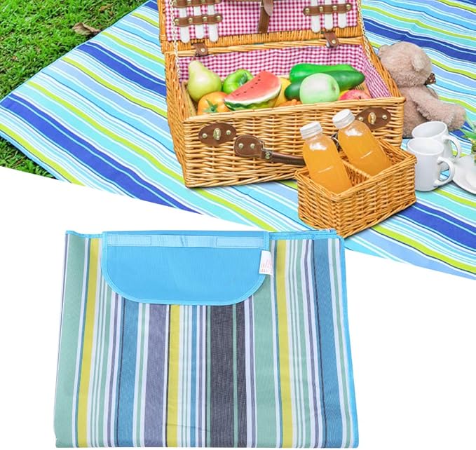 Picnic Blanket Large Oxford Fabric Outdoor Mat Portable Beach Ground Cover for Camping Hiking Sand Lawn