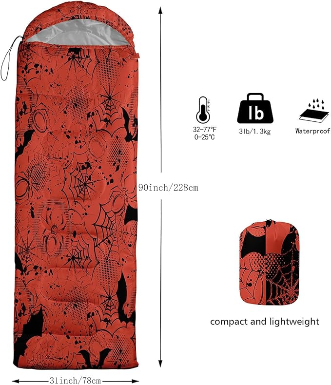 Kids Sleeping Bag for Boys GirlsBasketball Print-Lightweight Warm Portable Outdoor Indoor-Waterproof Cold Weather Resistant Sleeping Bag for Camping Hiking
