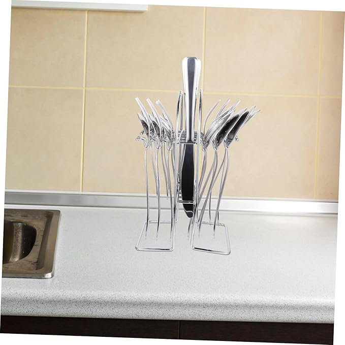 Cabilock Stainless Steel Utensil Set Spoons Forks Camping Cutlery Lightweight Reusable Dishwasher Safe for Daily Use