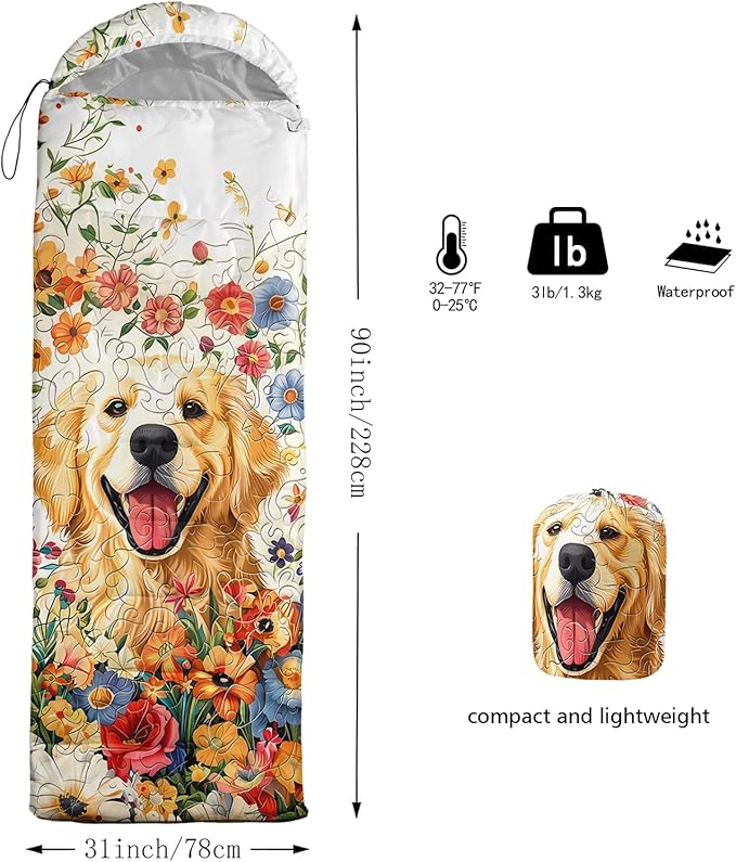 Axolotl Blue Sky Kids Sleeping Bag White Cloud Camping Bag in Warm Cold Weather for Girls Boys Natural Scenery Clouds Waterproof Backpacking for Traveling Outdoor Camping Gear Hiking Gear Equipment