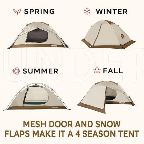 1/2 Person Backpacking Tent for 4-Season - Winter Waterproof Tent for One Person Lightweight Camping Gear for Backpacking Easy Set Up Cold Weather Essentials by Underwood Aggregator