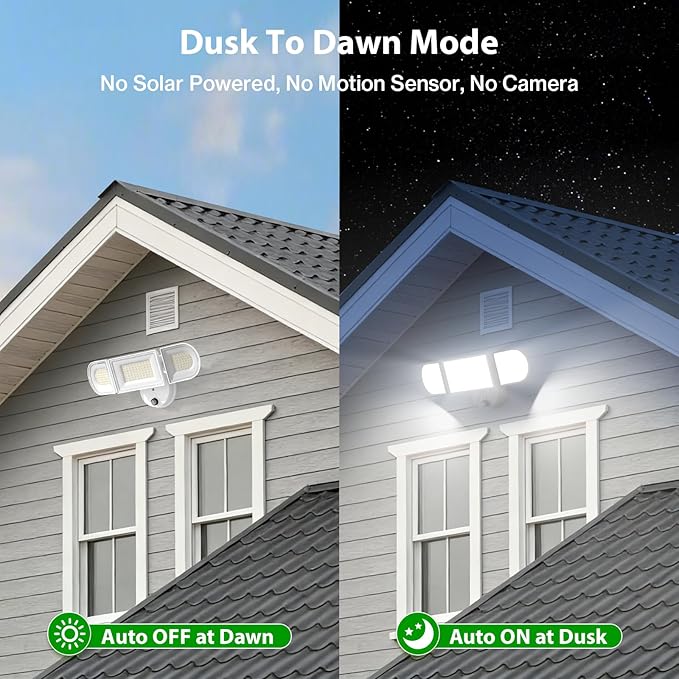 iMaihom 130W Dusk to Dawn Outdoor Lighting13000LM LED Flood Lights Outdoor 3 Adjustable Heads Security Lights with Photocell IP65 Waterproof 6500K Flood Light for Yard Garage Patio