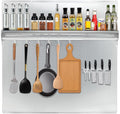 30x30 Stainless Steel Range Backsplash for Stove Hood Wall Mount Panel with Storage Shelf &amp Knife Rack Commercial Backsplash Shield Pre-Drilled Holes for Easy Installation
