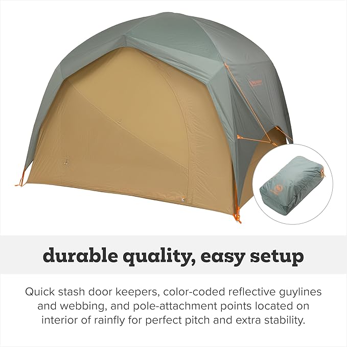 Big Agnes Big House - Base and Car Camping Tent 3 Season Waterproof Gear Easy Set Up for Groups