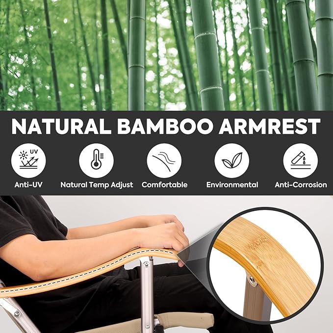 ICECO High Back Camping Chairs for Adults Heavy Duty Folding Chair for Outside Portable Outdoor Chairs with Storage Bag Hold Up 600 LBS Backpack Camping Chair 10 Years Warranty (Non-Adjustable)
