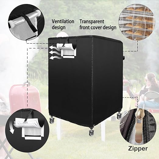 Bread Rack Cover with Zipper 10tier Sheet Pan Rack/Bun Pan Rack Cover with Vents 23X28X32 Bakery Single Rack Covers Waterproof and DustproofBlack