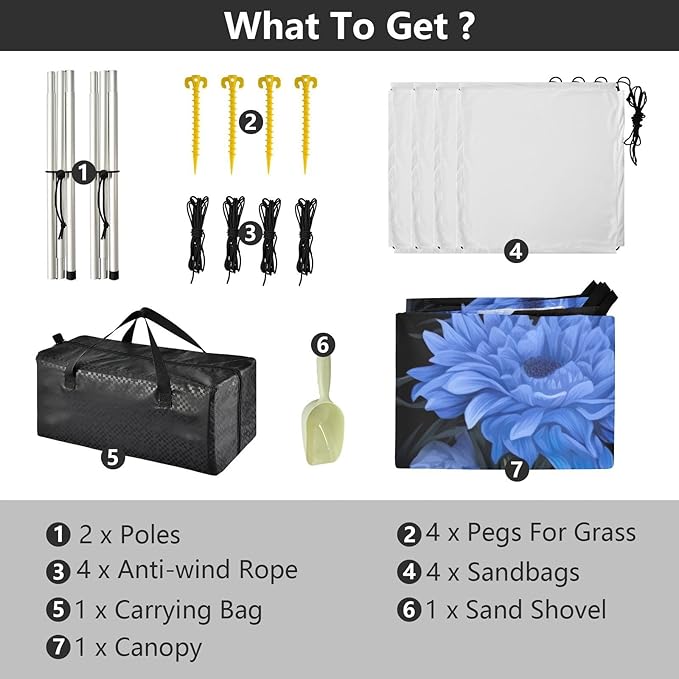 Butterfly Flowers FloralCamping Sun Shelters 9.2 x 10.5 FT Beach Canopy Tent Sun Shade with Carrying Bag for Camping Trips Fishing Backyard Fun or Picnics 21341697