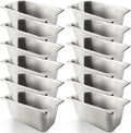 12 Pcs 1/3 Size 6 Inch Deep Restaurant Hotel Pan 201 Gauge Stainless Steel Steam Table Pan Commercial Catering Food Trays Warming Pans for Food Hotel Buffet
