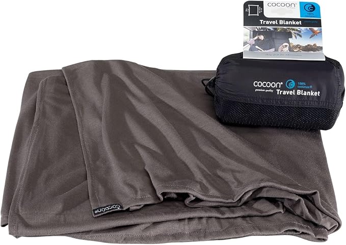 cocoon - Coolmax Travel Blanket | Compact Throw Blanket for Camping and Hiking | Fits in Backpack | Attaches to Luggage | Travel Essential | Fast Drying (Regular 70 x 55)