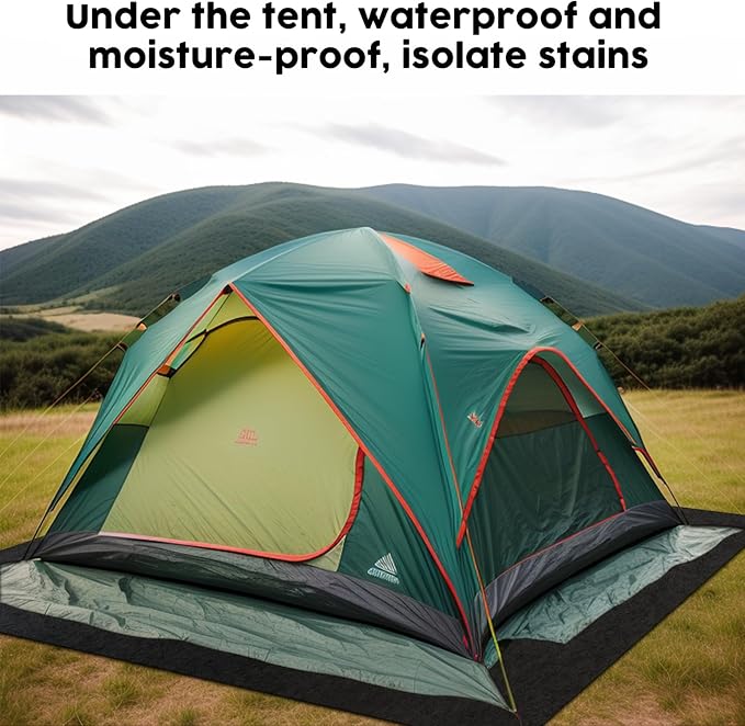 Camping Tent Carpet Mat 6.23 X 5 Ft Waterproof Camping Rugs Tent Floor Blanket Picnic Floor Blanket for Camping Hiking Lawn Picnic Tent Supplies