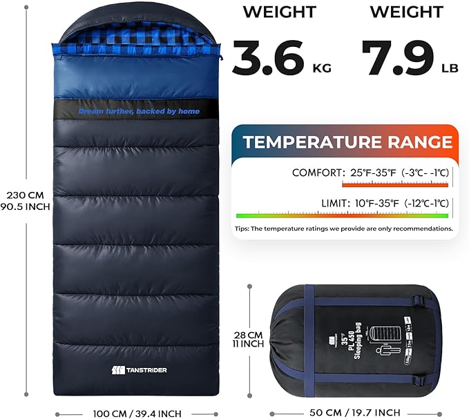 Cotton Flannel XXL Sleeping Bags for Adults Cold Weather Camping Sleeping Bag for Adults Kids Teens with Compression SackCamping Gear for TravelingHikingClimbingOutdoorIndoor