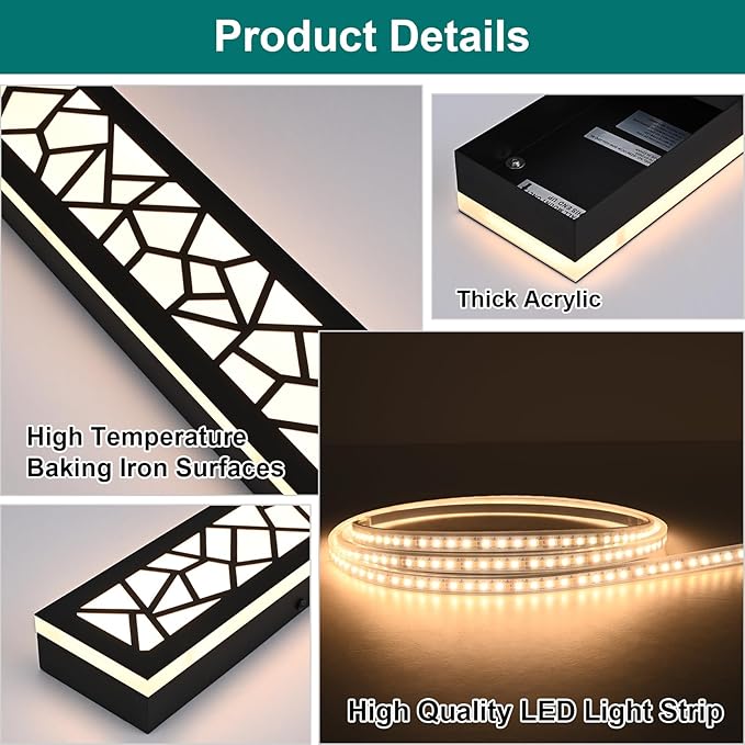 2 Pack Modern Outdoor Long Wall Lights Fixture40 inch Outdoor LED Wall Sconce LightDimmable Outside Wall Led Linear LightsExterior Lighting Fixtures for GaragePorchPatioFront Door