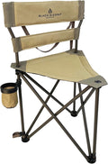 Black Sierra XL Tripod Hunting Stool Foldable Tripod Seat w/Steel Frame Supports 300 Lbs Heavy Duty Fishing Chair Features Cup-Holder &amp Carry Shoulder Strap for Camping (TAN 2)