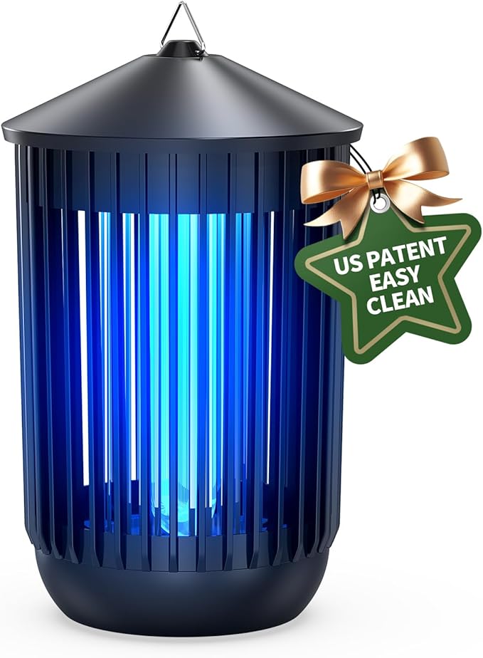 Bug Zapper Outdoor Indoor Mosquito Zapper Electric Fly Traps IPX4 Waterproof 20W Lamp Fly Insects Traps for Patio Garage Backyard Porch