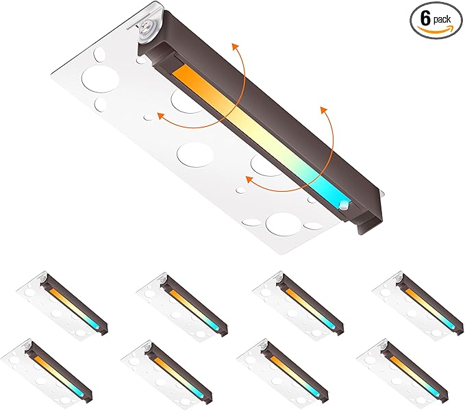 CLOUDY BAY [8 Pack] 7 Inch 5W 5CCT Hardscape Paver LightRetainng Wall Lights OutdoorIP65 Waterproof2700K/3000K/3500K/4000K/5000K Selectable12V-15 VAC/DC Low VoltageFrost Lens Step Deck Light