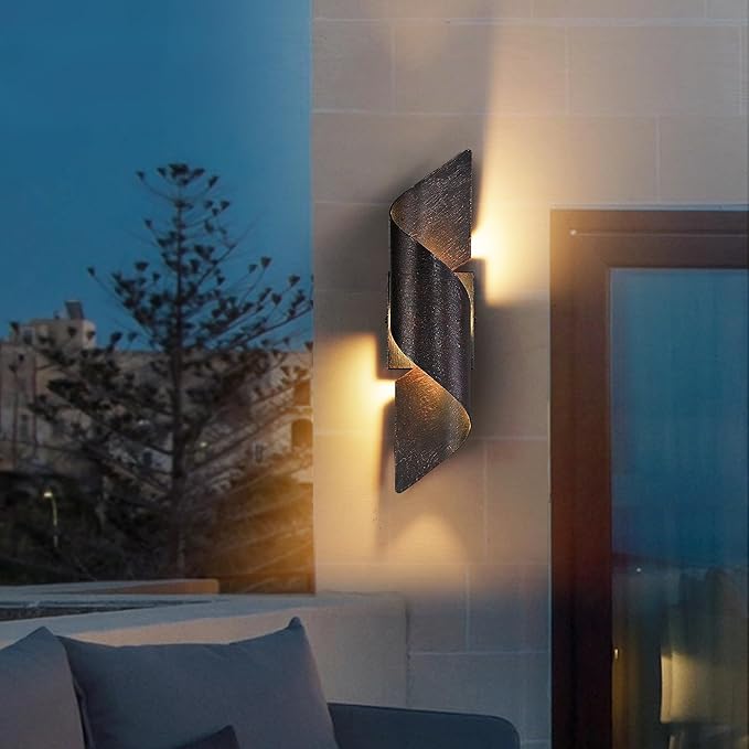 LED Up Down Wall Light Porch Light Exterior LED Wall Mounted Light Modern Outdoor Wall Sconce Light Fixture for Indoor and Outdoor