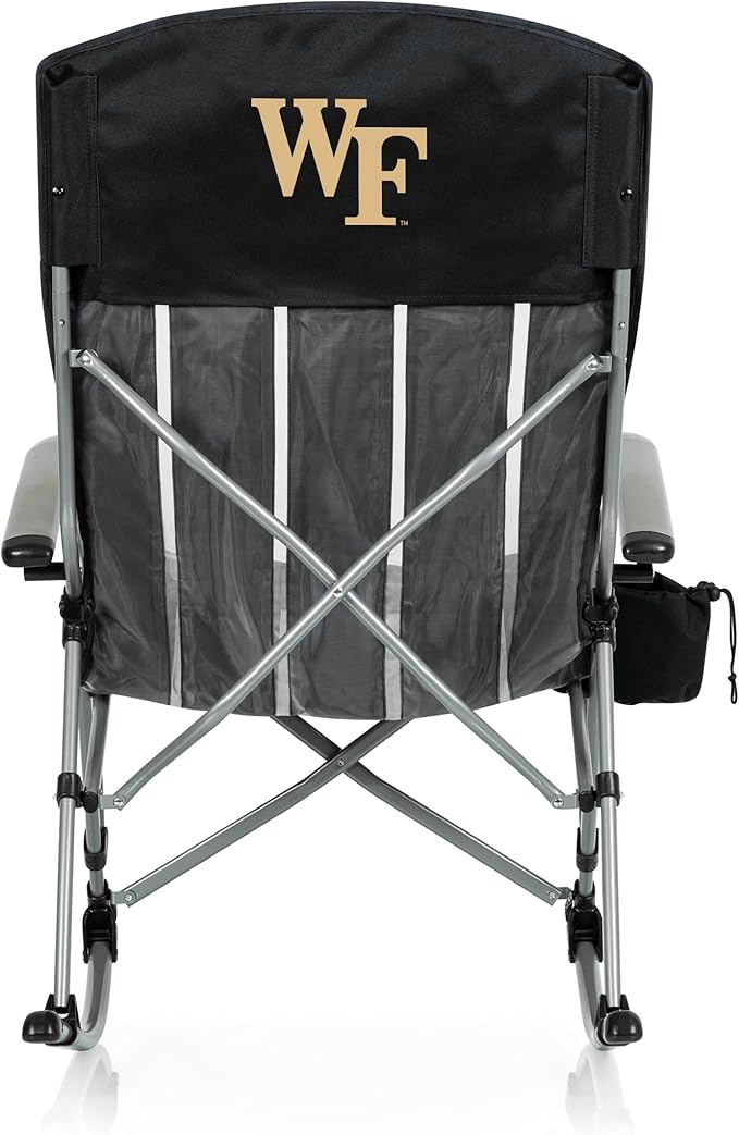Picnic TIME NCAA Unisex-Adult NCAA Outdoor Rocking Camp Chair XL Heavy Duty Camping Chair for Adults