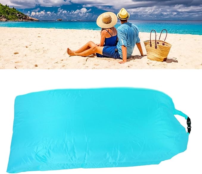 Polyester Air Mattress Foldable Portable Inflatable Sleeping Bed Ultralight Camping Mat for Outdoor Camping Swimming Party