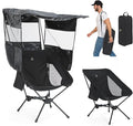 Nice C Camping Chair with Canopy Compact Chair with Shade Ultralight Umbrella Fishing Chairs Portable Backpack Chairs Lightweight Travel Picnic Festival Hiking Sports (1 Pack Black)