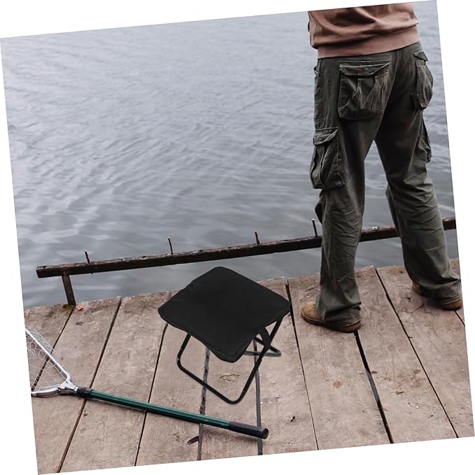 Milisten Folding Chair for Garden Multi-Purpose Oxford Camping Footstool Compact Hiking Stool