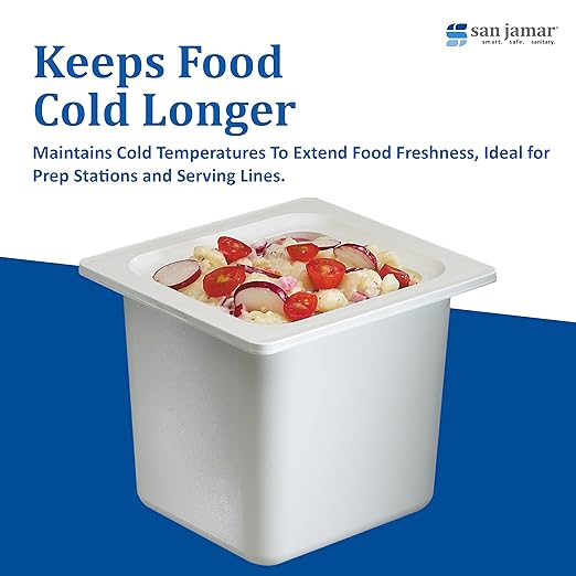 San Jamar - CI7001WH CI7001 Chill-It 1/6 Food Pan 52 oz Capacity White