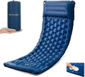Sleeping Pad 4.7 Extra-Thick &amp Ultralight Inflatable Camping Mat with Pillow Built-in Foot Pump Compact for Backpacking Camping Hiking Travel — Navy Blue