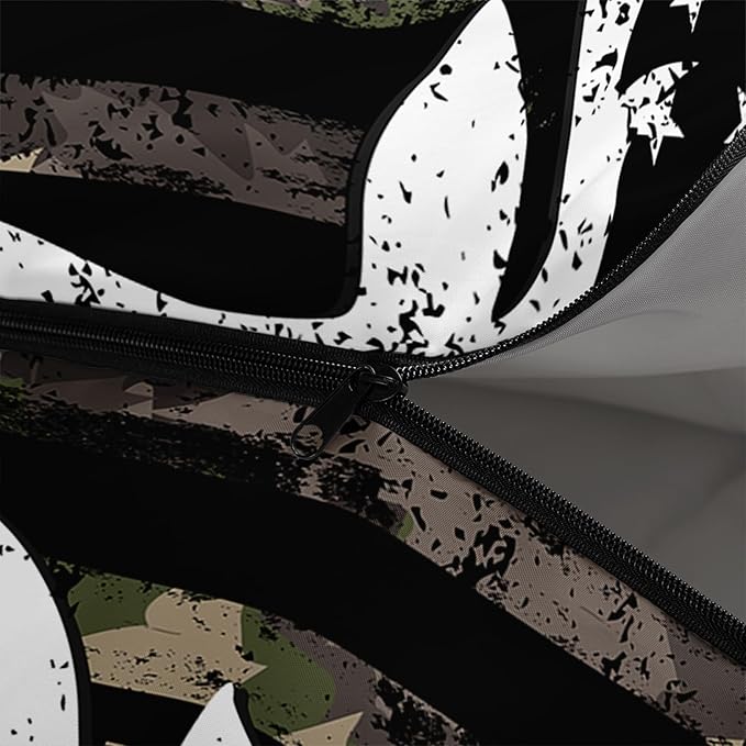 Axolotl Deer Camo Sleeping Bag Deer Antlers Army Camouflage Camping Bag in Warm Cold Weather US Flag Wild Animal Hunting Waterproof Backpacking for Traveling Outdoor Camping Gear Gear Equipment