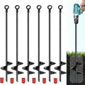 18 inch Ground Anchors Srew in Heavy Duty Earth Shed Anchor Kit Trampoline Stake Hook for Dirt Swing Sets Playset Tent Canopy Carport Mobile Home Tie Down 6 Pack