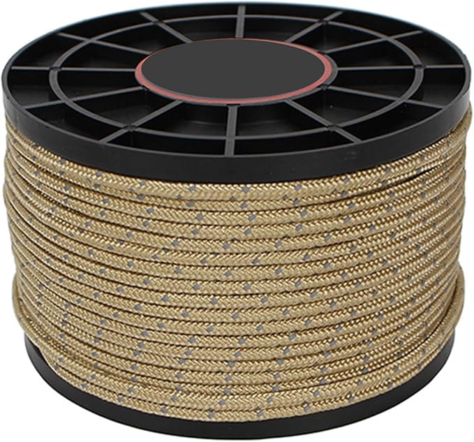 Camping Gear Camping Rope Cord Guy Line for Camping Tent Fixation Travel Backpacks Outdoor 50M 164Feet 4mm Reflective Tent Guy Rope